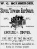 Advertisement, c.1880, for W. C. Hornberger\'s stove store